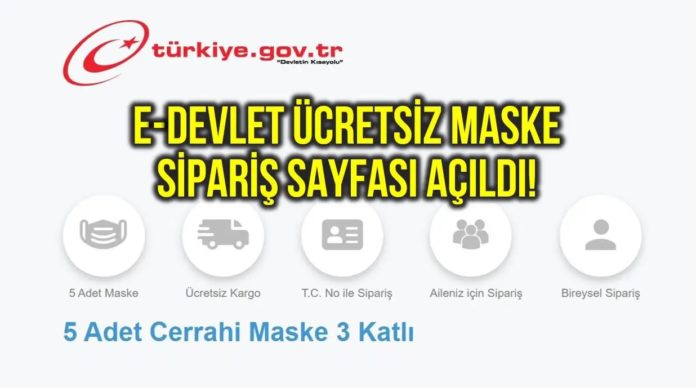 e-Devlet ücretsiz maske